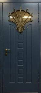 Дверь с кованными элементами DZ487