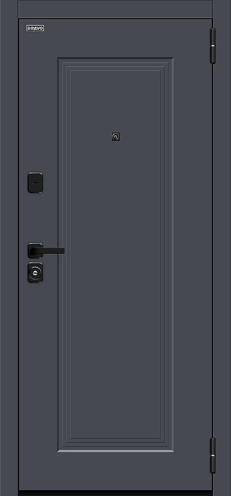 Входная дверь Айкон/SBlack Graphite Shell/White Silk BR6250 внешняя сторона