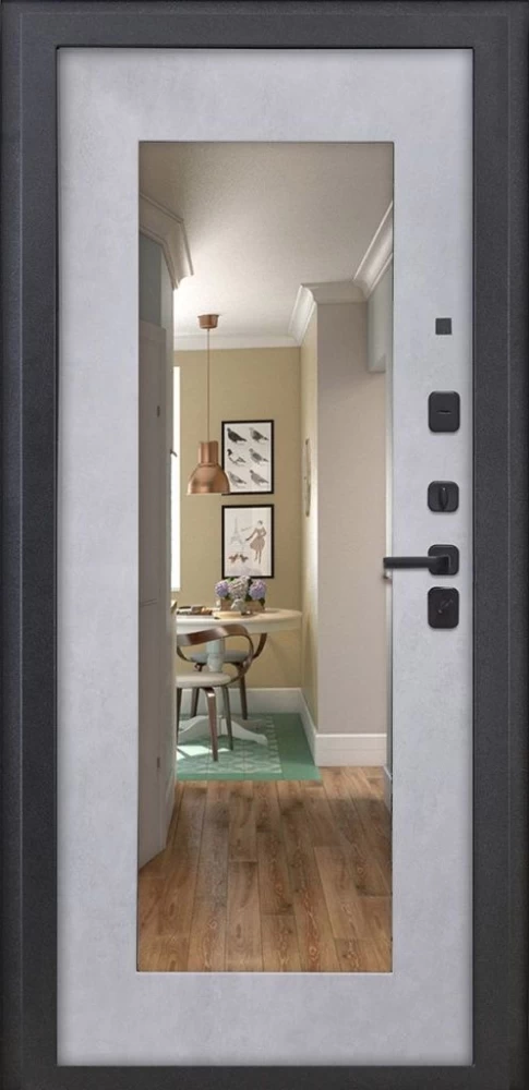 Входная дверь ДвериПРО Модель L-46 ФЛЗ-603 Бетон снежный DPRO195634 внутренняя сторона