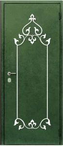 Дверь с кованными элементами DZ713