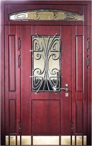 Дверь с кованными элементами DZ55