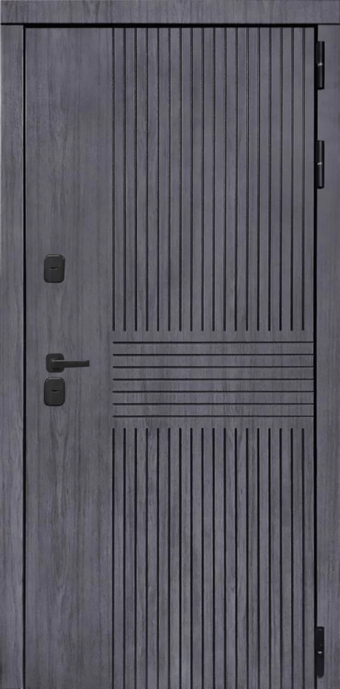 Входная дверь ДвериПРО Берген ФЛ-185 (10мм, ПВХ ясень белый) DPRO195581 внешняя сторона